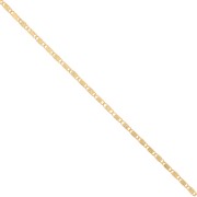 2.5mm Fancy navy chain with striated flowers - Gold Tone x50cm|raw }}