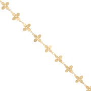 11mm Flower chain - Golden x 50cm|raw }}