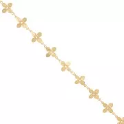 11mm Flower chain - Golden x 50cm