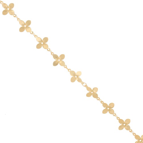 11mm Flower chain - Golden x 50cm