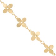 11mm Flower chain - Golden x 50cm