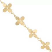 11mm Flower chain - Golden x 50cm