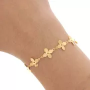 11mm Flower chain - Golden x 50cm