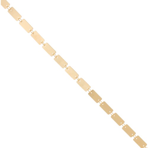 9x5mm Fancy rectangle chain - Golden x 50cm