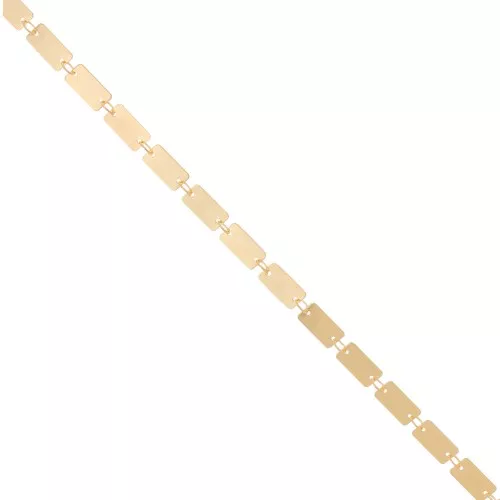 9x5mm Fancy rectangle chain - Golden x 50cm