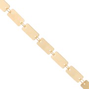 9x5mm Fancy rectangle chain - Golden x 50cm