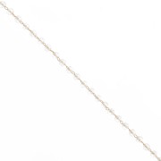4mm Beaded chain of faceted glass beads - Gold - Crystal x 50cm|raw }}