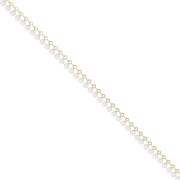 6mm Chain with epoxy resin pendants - Gold - White x 50cm