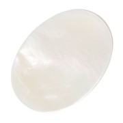 14x10mm mother-of-pearl Flat oval cabochon x1|raw }}
