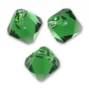 Pendant bicones PureCrystal  8mm Dark Moss Green x4