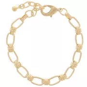 7.5mm Bracelet - Fine gold plated x 19cm