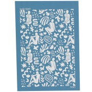 74x105mm Silk Screen Moiko for polymer clay - Silhouettes pattern 19.43 x1