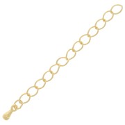 Rombo mesh extension chain 60mm Made in Europe - Fine gold plated x1|raw }}