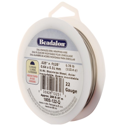 0.64mm 316L stainless steel Half-round wrapping wire x87m