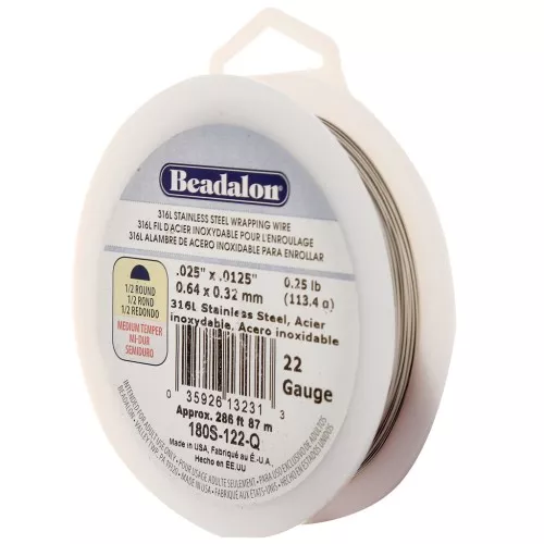 0.64mm 316L stainless steel Half-round wrapping wire x87m