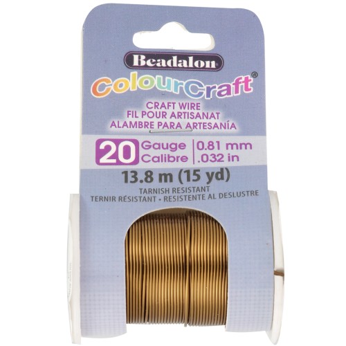 0.81mm round copper ColourCraft Wire - Bronze anti-tarnish x13.8m