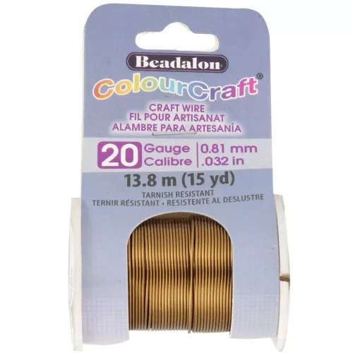 0.81mm round copper ColourCraft Wire - Bronze anti-tarnish x13.8m