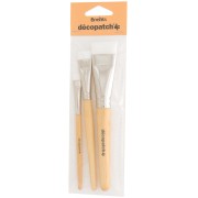 Set of 3 nylon brushes - Décopatch x1|raw }}