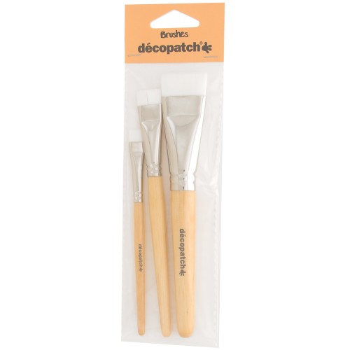 Set of 3 nylon brushes - Décopatch x1