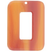 40x30mm Rectangular pendant in opaque acetate - Marbled Fauve x1|raw }}
