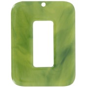 40x30mm Rectangular pendant in opaque acetate - Marbled Olive x1|raw }}