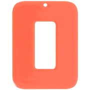 40x30mm Rectangular pendant in opaque acetate - Terracotta x1|raw }}