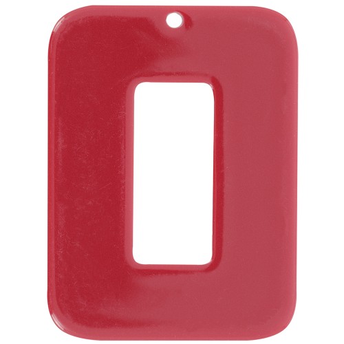 40x30mm Rectangular pendant in opaque acetate - Burgundy x1