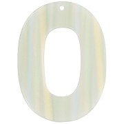 47x34mm opaque acetate oval hollow pendant - Multi-stripe light green pearly|raw }}
