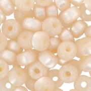 6x4mm Super Polaris Heishi beads - Ivory x10