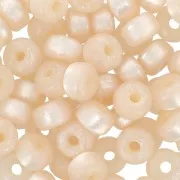 6x4mm Super Polaris Heishi beads - Ivory x10