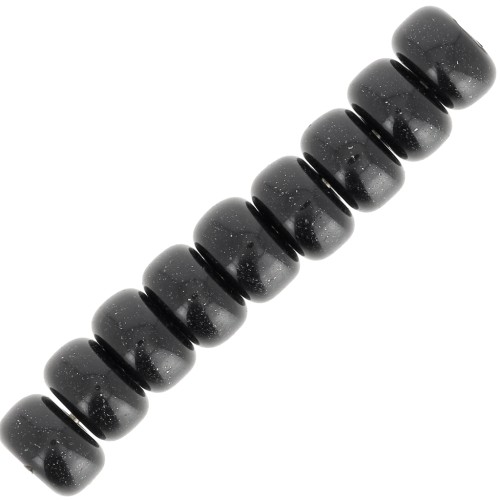 Heishi rondelle beads Super Polaris 6x4 mm - Black x10