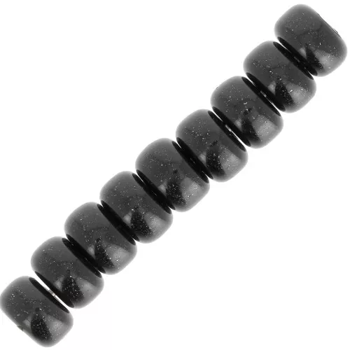 Heishi rondelle beads Super Polaris 6x4 mm - Black x10
