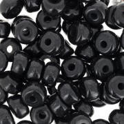 6x4mm Super Polaris Heishi beads - Black x10