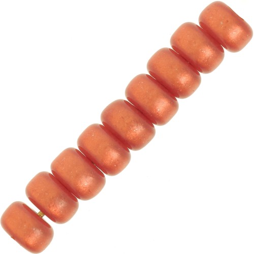 6x4mm Super Polaris Heishi beads - Terracotta x10