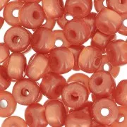 6x4mm Super Polaris Heishi beads - Terracotta x10