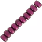 Heishi rondelle beads Super Polaris 6x4 mm - Aubergine x10