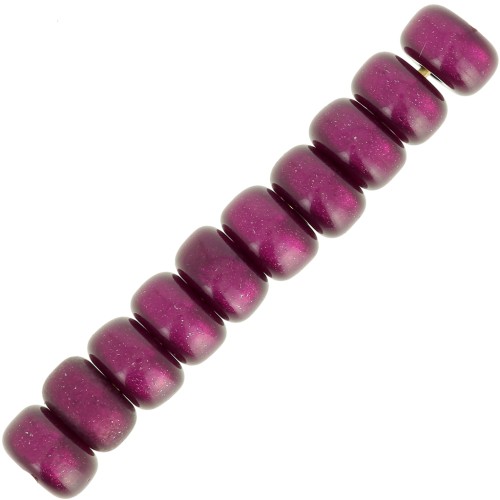 6x4mm Super Polaris Heishi beads - Eggplant x10