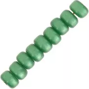 6x4mm Super Polaris Heishi beads - Green x10