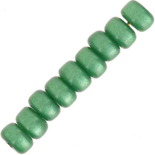 Heishi rondelle beads Super Polaris 6x4 mm - Green x10