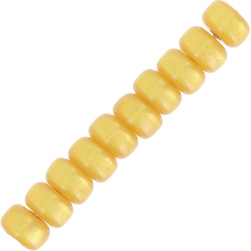 Heishi rondelle beads Super Polaris 6x4 mm - Ochre x10