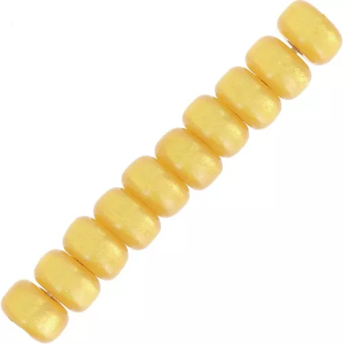 Heishi rondelle beads Super Polaris 6x4 mm - Ochre x10