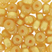 Heishi rondelle beads Super Polaris 6x4 mm - Ochre x10