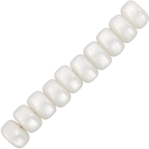 Heishi rondelle beads Super Polaris 6x4 mm - White x10