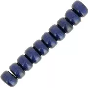 Heishi rondelle beads Super Polaris 6x4 mm - Navy Blue x10