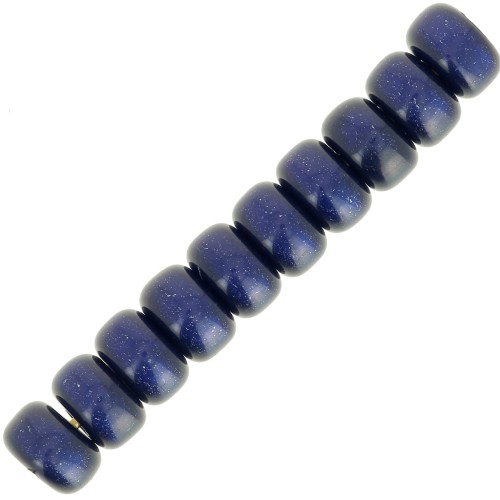 Heishi rondelle beads Super Polaris 6x4 mm - Navy Blue x10