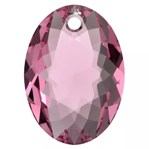 11.5mm PureCrystal 6438 Elliptic Cut Pendant - Rose x1
