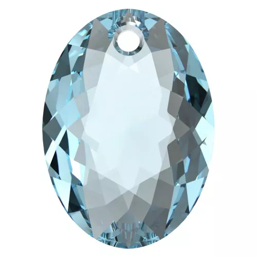 11.5mm PureCrystal 6438 Elliptic Cut Pendant - Aquamarine x1