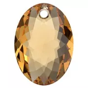 11.5mm PureCrystal 6438 Elliptic Cut Pendant - Topaz x1