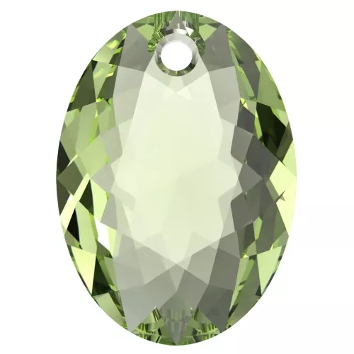 11.5mm PureCrystal 6438 Elliptic Cut Pendant - Peridot x1