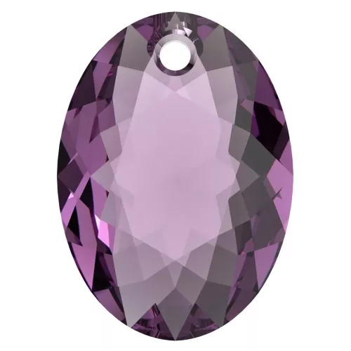 11.5mm PureCrystal 6438 Elliptic Cut Pendant - Amethyst x1